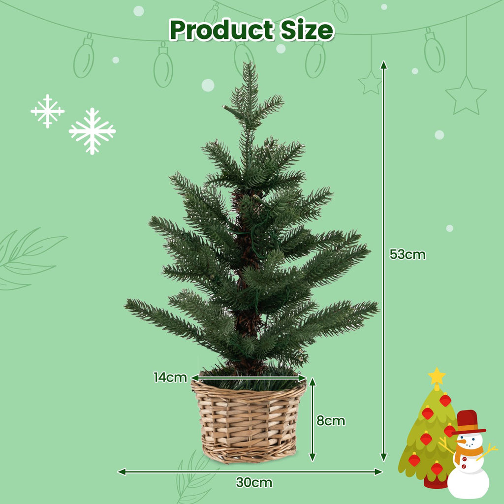 Pre-Lit Artificial Mini Christmas Tree with 96 Branch Tips