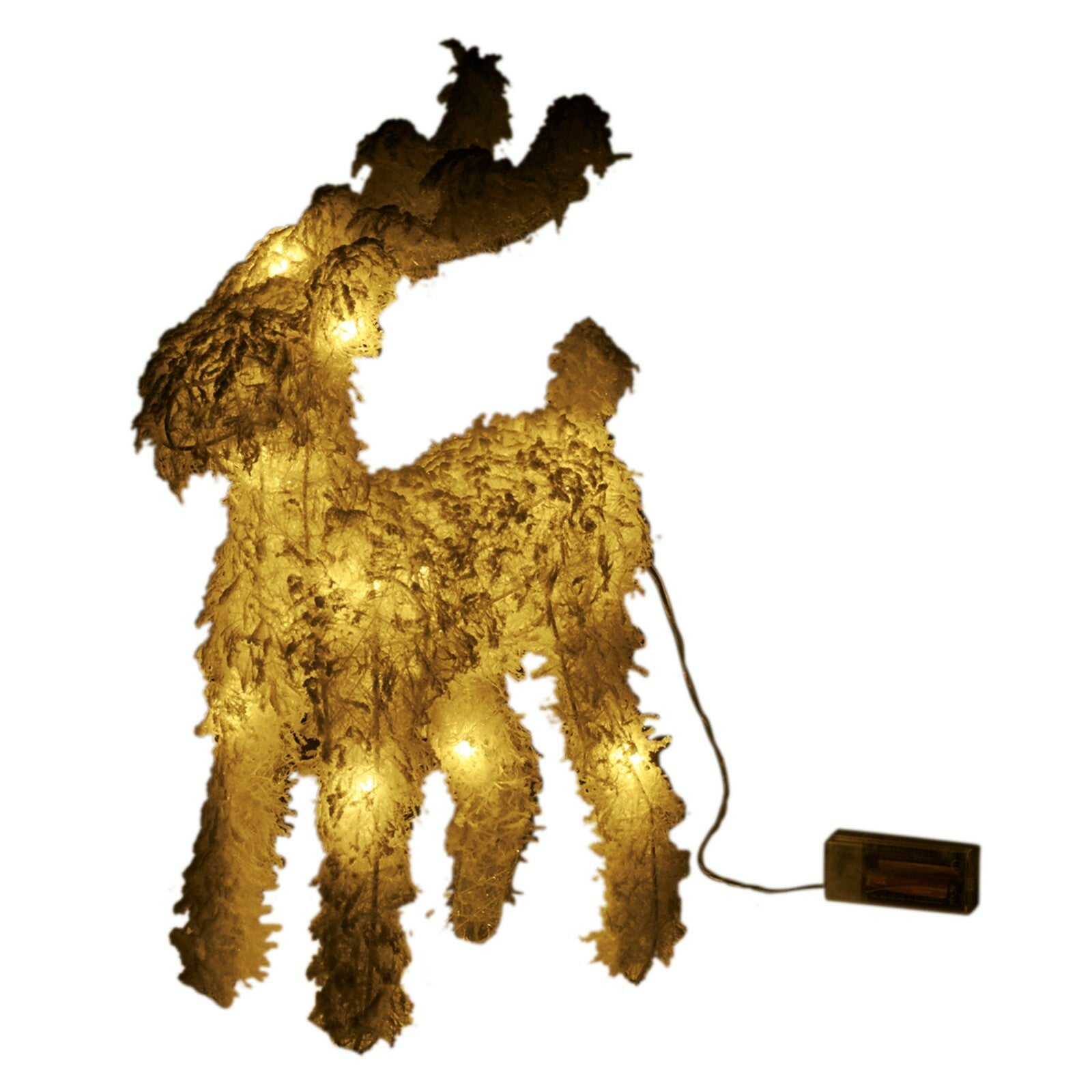 LED Light up Reindeer 37Cm Plastic Rattan Wire Frame Christmas Home Decorations