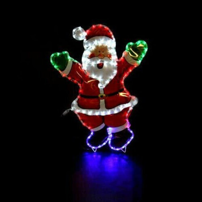 Christmas Santa Rope Light Decoration Hanging Outdoor Indoor LED Xmas Decor 78Cm