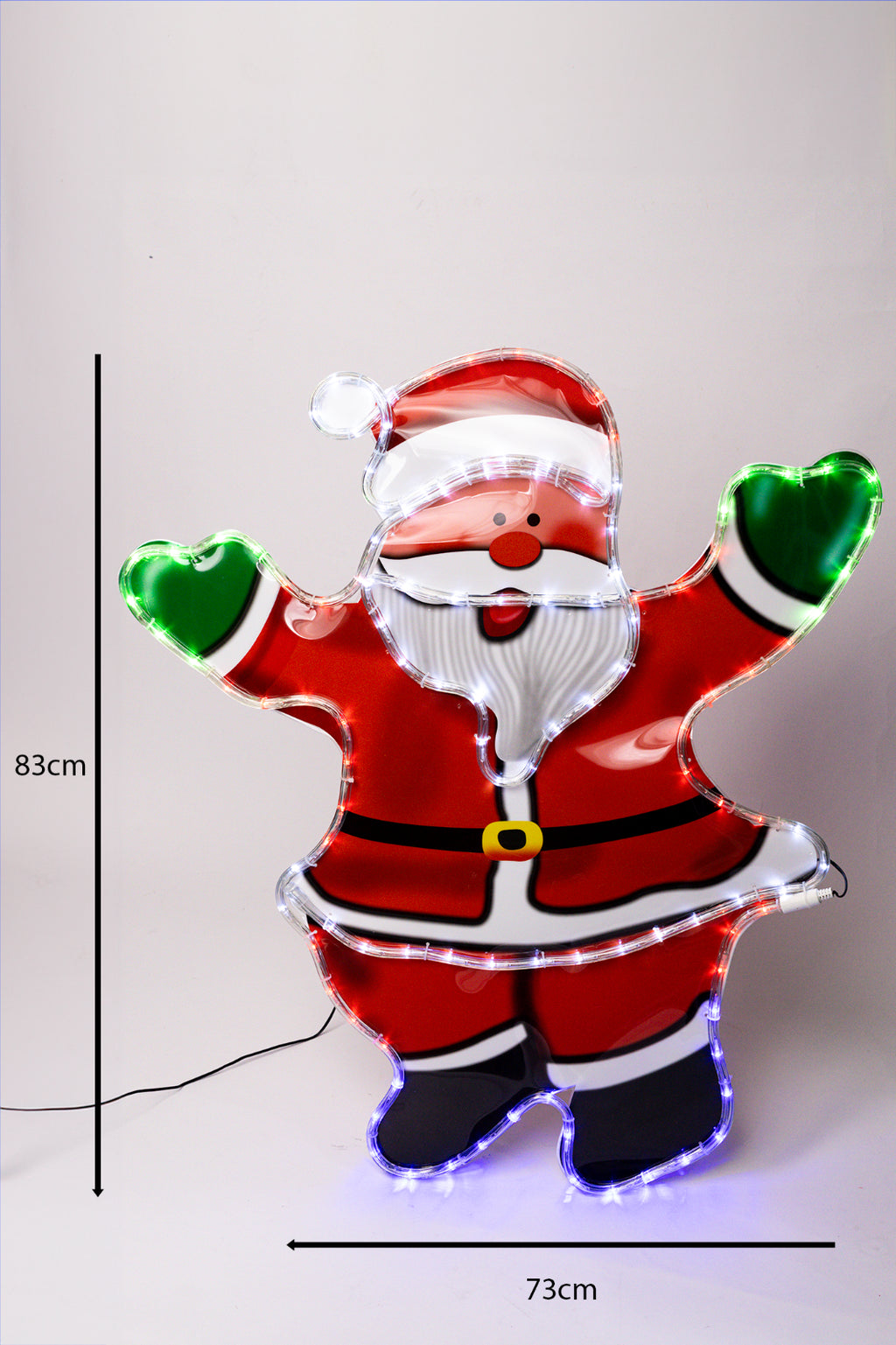 Christmas Santa Rope Light Decoration Hanging Outdoor Indoor LED Xmas Decor 78Cm