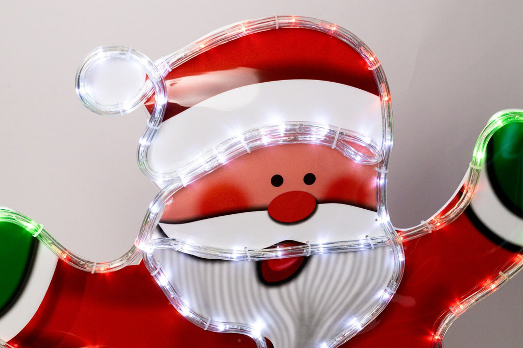 Christmas Santa Rope Light Decoration Hanging Outdoor Indoor LED Xmas Decor 78Cm