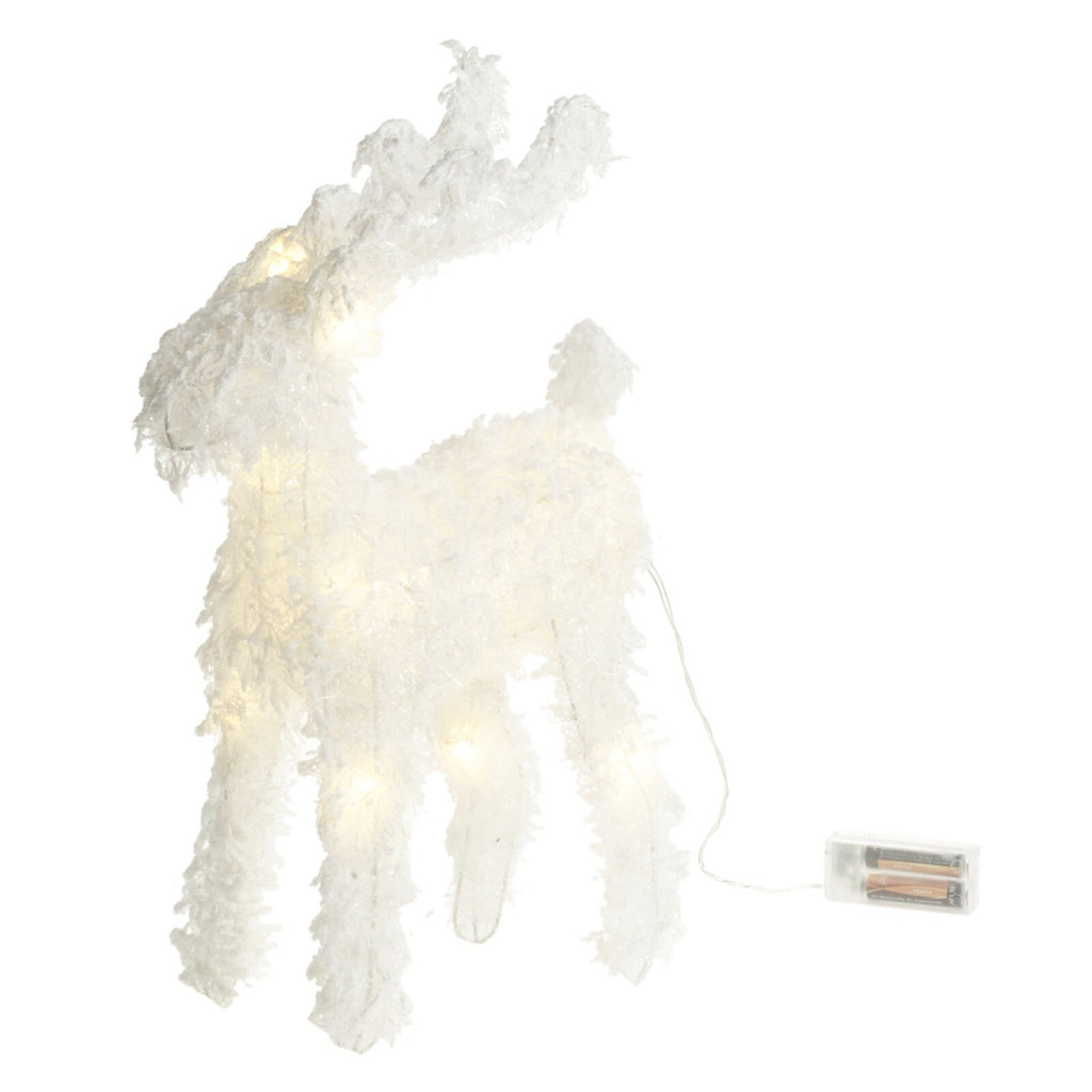 LED Light up Reindeer 37Cm Plastic Rattan Wire Frame Christmas Home Decorations