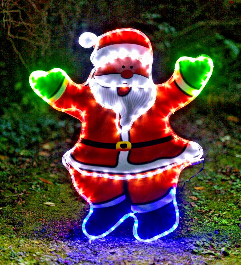 Christmas Santa Rope Light Decoration Hanging Outdoor Indoor LED Xmas Decor 78Cm