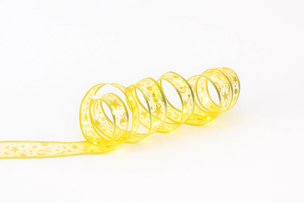 Christmas Decoration LED Ribbon Fairy Lights Christmas Tree Ornaments for Home 2024 DIY Bows Light String Navidad New Year 2025